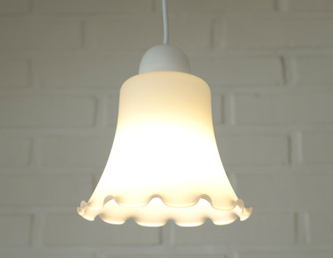 Vintage Bell Pendant Lamps: Set of 3 Cascade Tulip Ceiling Lights
