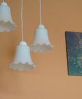 Vintage Bell Pendant Lamps: Set of 3 Cascade Tulip Ceiling Lights