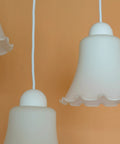 Vintage Bell Pendant Lamps: Set of 3 Cascade Tulip Ceiling Lights