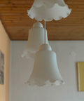 Vintage Bell Pendant Lamps: Set of 3 Cascade Tulip Ceiling Lights