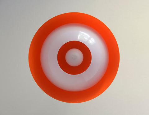 Vintage Orange Pendant Light: Mid Century Space Age Lamp