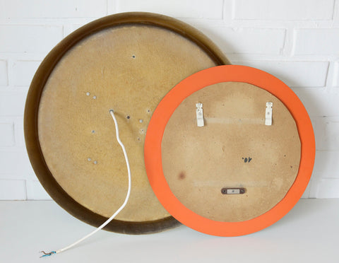 Vintage Illuminated Wall Mirror: Mid Century Modern White Round Vanity