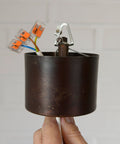 Brutalist Copper Pendant Light: XL Hand Blown Glass Chandelier, 80s Yugoslavia