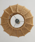 Vintage Rope Pendant Lamp: Handmade Rustic Chandelier, German 1970s