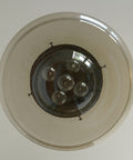 Vintage Brutalist Chandelier: Hand Blown Glass Pendant Lamp, Copper Loft Lighting