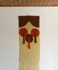 Vintage Wool Tapestry: Mid Century Modern Wall Hanging, Boho Decor