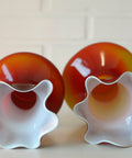 Vintage Glass Vases: Retro Mid Century Modern Decor, Yugoslavia 60s