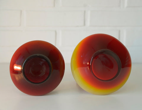 Vintage Glass Vases: Retro Mid Century Modern Decor, Yugoslavia 60s