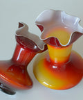 Vintage Glass Vases: Retro Mid Century Modern Decor, Yugoslavia 60s