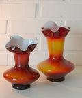 Vintage Glass Vases: Retro Mid Century Modern Decor, Yugoslavia 60s