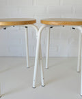 Pair of Vintage Stackable Stools / Mid Century Modern / Space Age / Plant Stand 1970's