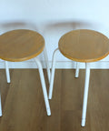 Pair of Vintage Stackable Stools / Mid Century Modern / Space Age / Plant Stand 1970's