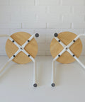 Pair of Vintage Stackable Stools / Mid Century Modern / Space Age / Plant Stand 1970's