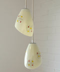 Vintage Hand Blown Glass Pendant Light: Cascade Tulip Hanging Lamp
