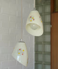 Vintage Hand Blown Glass Pendant Light: Cascade Tulip Hanging Lamp