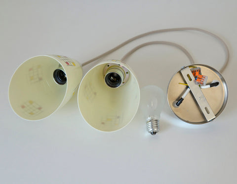 Vintage Hand Blown Glass Pendant Light: Cascade Tulip Hanging Lamp