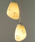 Vintage Hand Blown Glass Pendant Light: Cascade Tulip Hanging Lamp