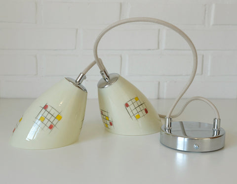 Vintage Hand Blown Glass Pendant Light: Cascade Tulip Hanging Lamp