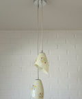 Vintage Hand Blown Glass Pendant Light: Cascade Tulip Hanging Lamp
