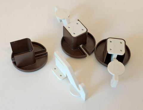 Vintage Plastic Wall Coat Rack: Space Age Retro Hooks, Set of 3