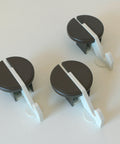 Vintage Plastic Wall Coat Rack: Space Age Retro Hooks, Set of 3