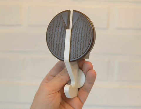 Vintage Plastic Wall Coat Rack: Space Age Retro Hooks, Set of 3