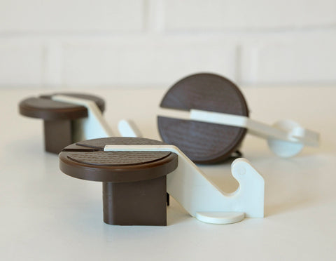 Vintage Plastic Wall Coat Rack: Space Age Retro Hooks, Set of 3