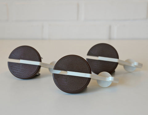 Vintage Plastic Wall Coat Rack: Space Age Retro Hooks, Set of 3