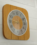 Mid Century Modern Wooden Wall Clock: Vintage Farmhouse Decor