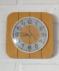 Mid Century Modern Wooden Wall Clock: Vintage Farmhouse Decor