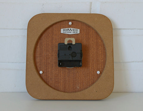 Mid Century Modern Wooden Wall Clock: Vintage Farmhouse Decor