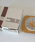 Mid Century Modern Wooden Wall Clock: Vintage Farmhouse Decor
