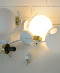 Set of 3 Vintage Sputnik Wall Lamps: Mid Century Modern Sconces