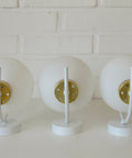 Set of 3 Vintage Sputnik Wall Lamps: Mid Century Modern Sconces