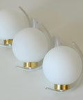 Set of 3 Vintage Sputnik Wall Lamps: Mid Century Modern Sconces