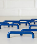 Vintage Blue Plastic Drawer Pull: Retro Memphis Cabinet Handle, Hewi Style
