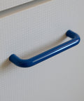 Vintage Blue Plastic Drawer Pull: Retro Memphis Cabinet Handle, Hewi Style