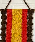 Large 1970s Macrame Wall Hanging: Vintage Boho MCM Decor