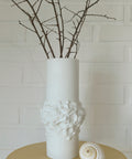 Vintage Kaiser Germany Porcelain Vase: 1960s Shell Design