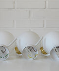 Set of 3 Vintage Sputnik Wall Lamps: Mid Century Modern Sconces