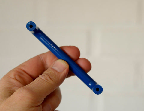 Vintage Blue Plastic Drawer Pull: Retro Memphis Cabinet Handle, Hewi Style
