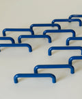 Vintage Blue Plastic Drawer Pull: Retro Memphis Cabinet Handle, Hewi Style