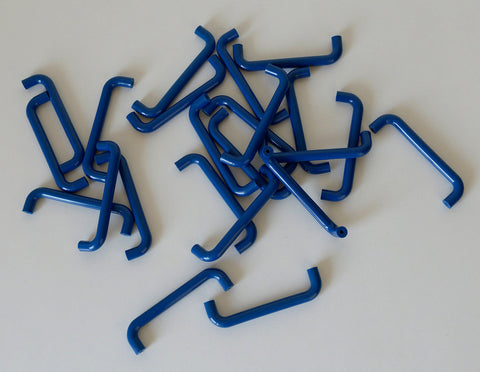Vintage Blue Plastic Drawer Pull: Retro Memphis Cabinet Handle, Hewi Style