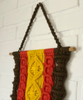 Large 1970s Macrame Wall Hanging: Vintage Boho MCM Decor