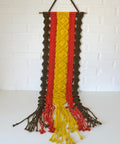 Large 1970s Macrame Wall Hanging: Vintage Boho MCM Decor