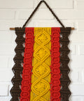 Large 1970s Macrame Wall Hanging: Vintage Boho MCM Decor