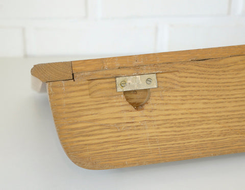 Vintage Coat Rack / Rattan Shelf / Mid Century Wooden Hat Rack / Yugoslavia 1960's