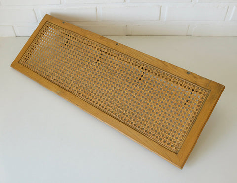 Vintage Coat Rack / Rattan Shelf / Mid Century Wooden Hat Rack / Yugoslavia 1960's
