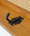 Vintage Coat Rack / Rattan Shelf / Mid Century Wooden Hat Rack / Yugoslavia 1960's