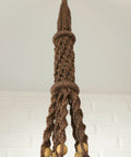 Vintage Macrame Plant Hanger: Large 1970s Boho Folk Art Decor